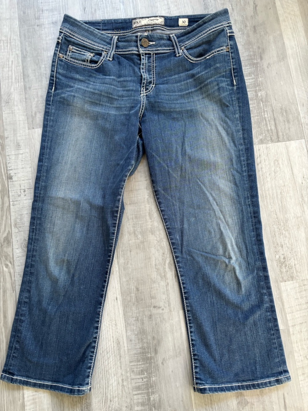 BKE Harper Blue Denim Jean Capris